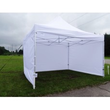 Balta alumīnija tirdzniecības nojume ar sublimācijas apdruku 3x3 m Nr.2/55tr